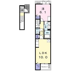 一色大宝橋 徒歩3分 2階の物件間取画像